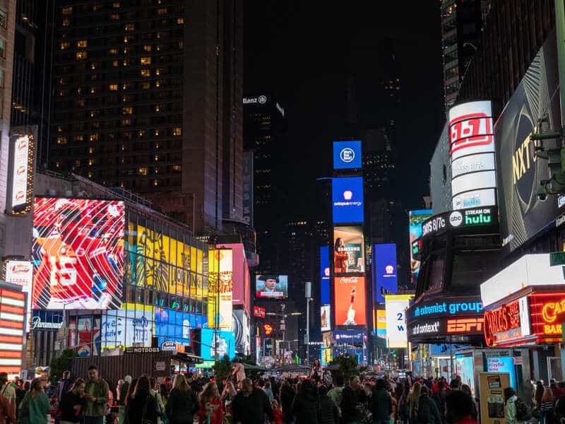 Times Square​ de noite